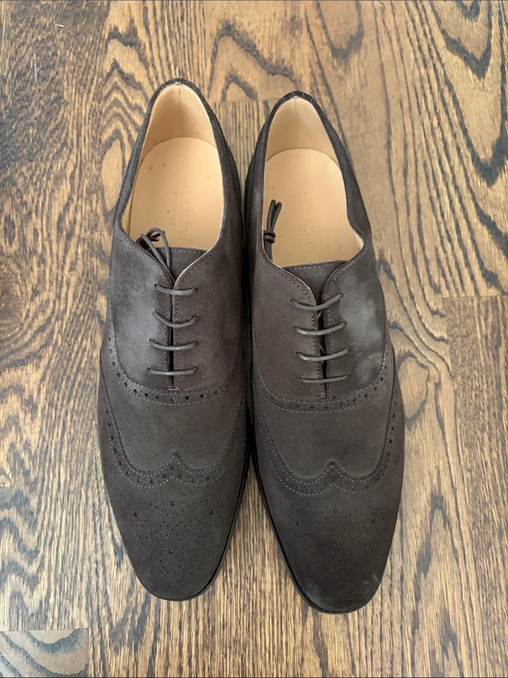 Jack Erwin- Adam Suede Oxford Derby in Dark Brown